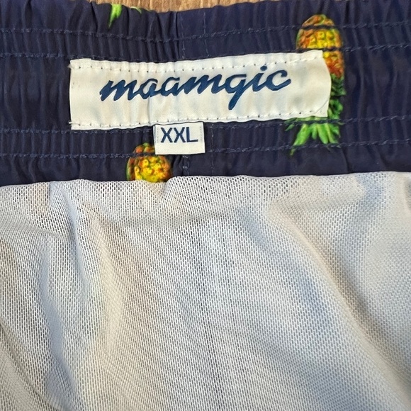 Maamgic Navy Pineapple Swim Trunks/Swimsuit Sz XXL - Picture 4 of 8